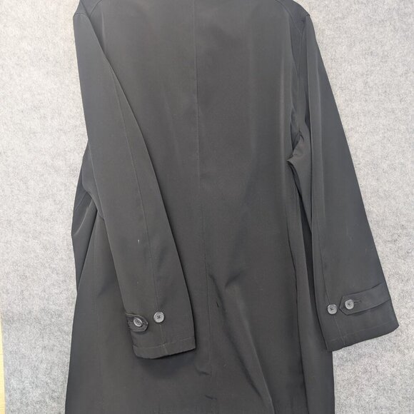 London Fog Black Trench Coat - Picture 3 of 8